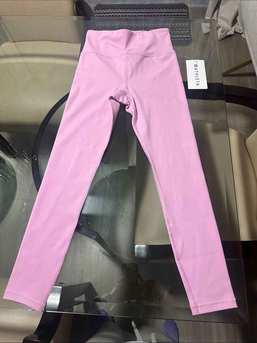 Athleta Pink High-Rise Stretch Leggings
